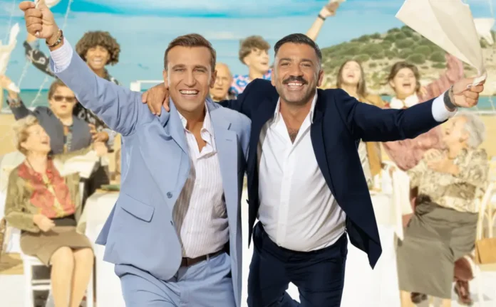Pio e Amedeo nel poster del film Oi Vita Mia.