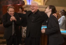 Steve Martin, Martin Short e Selena Gomez nella stagione 6 di Only Murders in the Building.