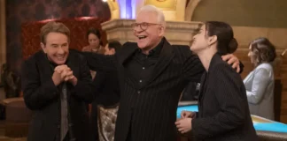 Steve Martin, Martin Short e Selena Gomez nella stagione 6 di Only Murders in the Building.