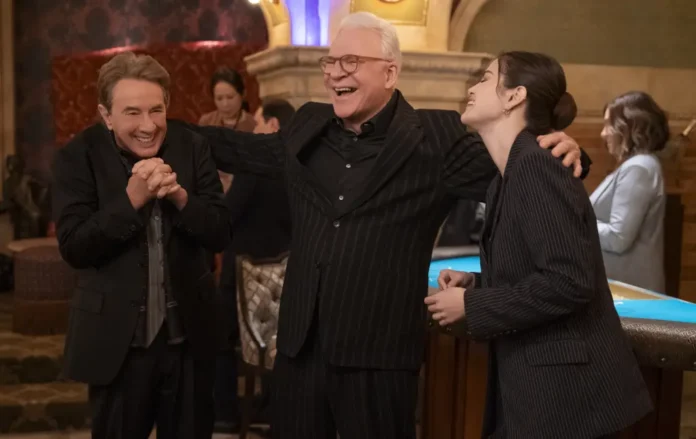 Steve Martin, Martin Short e Selena Gomez nella stagione 6 di Only Murders in the Building.