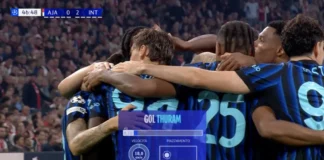 Una immagine della tecnologia Prime Vision durante un partita di calcio.