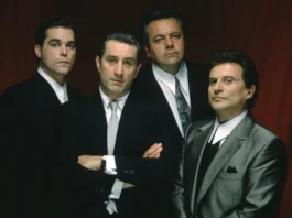 Robert De Niro, Joe Pesci e Ray Liotta nel film Quei bravi ragazzi.