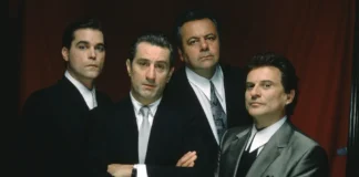 Robert De Niro, Joe Pesci e Ray Liotta nel film Quei bravi ragazzi.