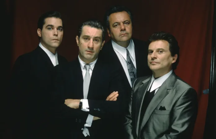 Quei.bravi.ragazzi.cover Robert De Niro, Joe Pesci e Ray Liotta nel film Quei bravi ragazzi.