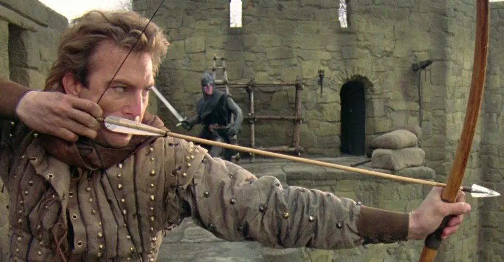 Kevin Costner in una scena di Robin Hood – Principe dei ladri.