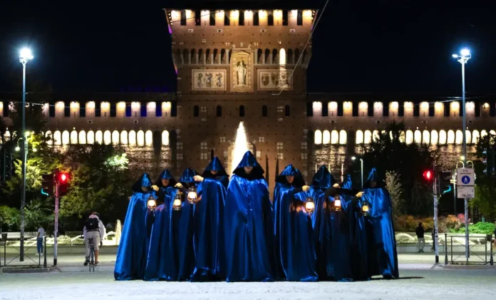 Una foto dall'evento milanese per presentare lo show The Traitors Italia.