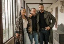 In foto il cast del film Prime Video Blame it on Rome.