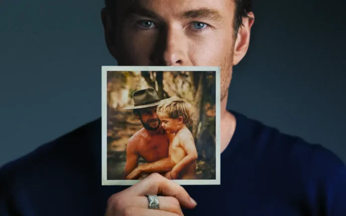 Chris Hemsworth nel poster del documentario Chris Hemsworth: un memorabile viaggio on the road.