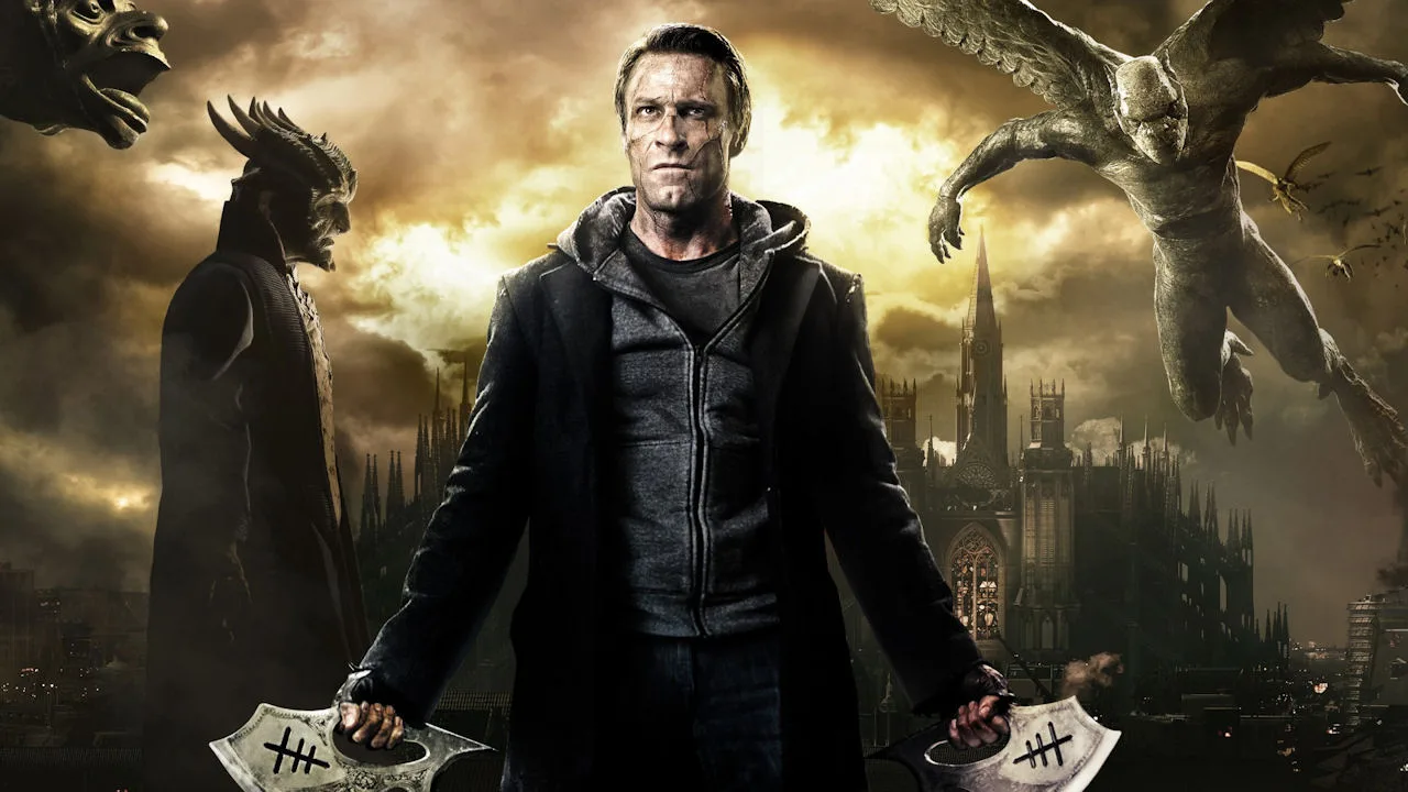 Aaron Eckhart nel film I, Frankenstein.