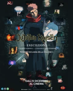 Il poster dell'anime Jujutsu Kaisen: Esecuzione.