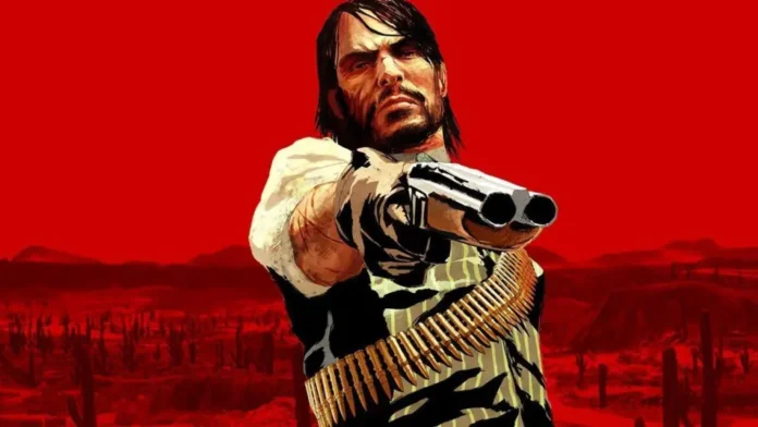 Una immagine del poster del gioco Red Dead Redemption.