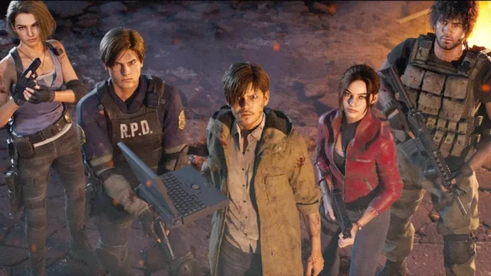 Resident.evil.survival.unit.cover In foto i protagonisti del gioco mobile Resident Evil Survival Unit.