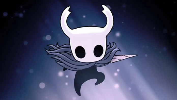 In foto il protagonista del gioco Hollow Knight.