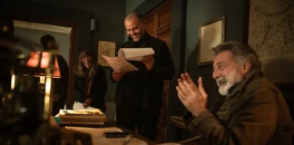 Luca Barbareschi sul set del film Anime Fragili.