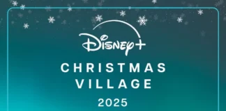 Il logo dell'evento Disney+ Christmas Village.