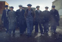 In foto i protagonisti del film Netflix Peaky Blinders: The Immortal Man.