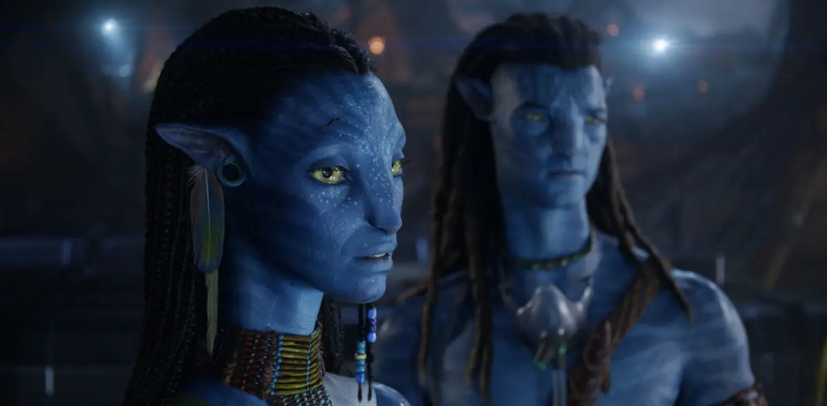 Jake e Neytiri nel film Avatar: Fuoco e Cenere.