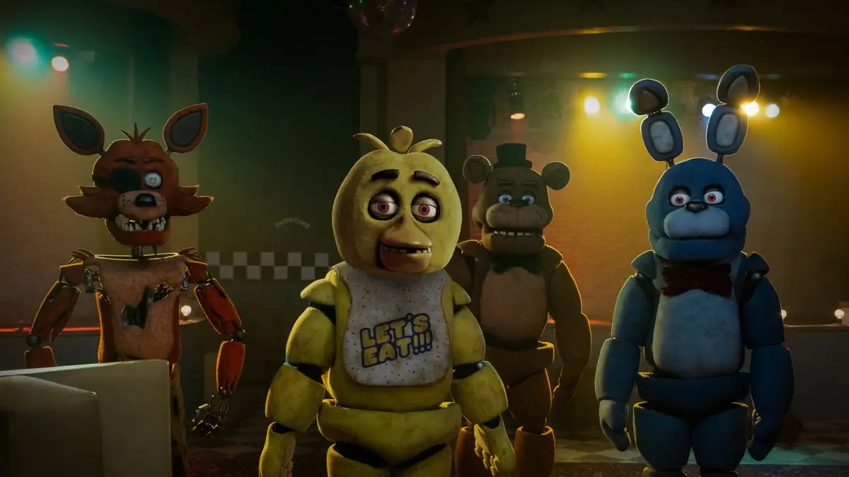 Gli animatroni del film horror Five Nights at Freddy’s 2.