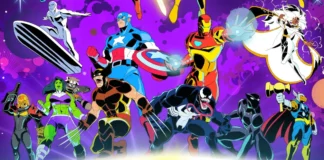 Una foto della locandina del gioco Marvel Cosmic Invasion.