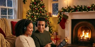 In foto due ragazzi che ascoltano degli audiolibri con Audible.