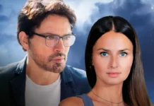 Gabriel Garko e Anna Safroncik nella miniseire Colpa dei sensi.