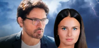 Gabriel Garko e Anna Safroncik nella miniseire Colpa dei sensi.