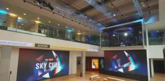 In foto il nuovo spazio Sky Cube.