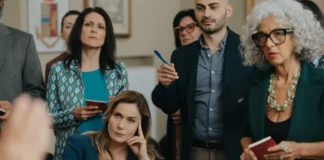 In foto i protagonisti dell'episodio I Delitti del BarLume: Il matrimonio di Pasquali.