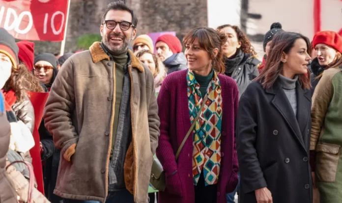 Edoardo Leo e Claudia Pandolfi nel film 2 cuori e 2 capanne.