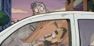 Zerocalcare e L'Armadillo nella serie Due Spicci.