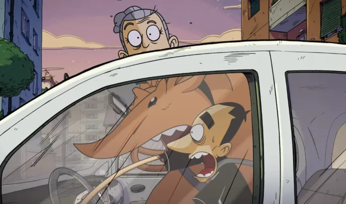 Zerocalcare e L'Armadillo nella serie Due Spicci.