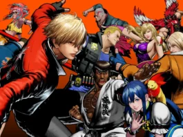 Il poster del picchiaduro Fatal Fury: City of the Wolves.