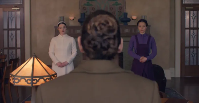 Una scena dalla serie TV The Testaments.