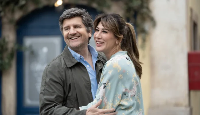 Fabio De Luigi e Virginia Raffale nel film Un Bel Giorno.