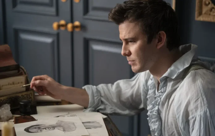 Luke Thompson nella stagione 4 di Bridgerton.