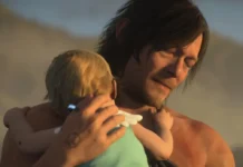 In foto Norman Reedus nel videogioco Death Stranding 2: On the Beach.