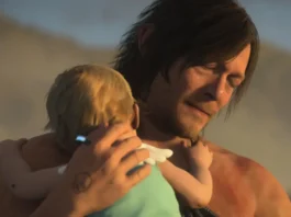 In foto Norman Reedus nel videogioco Death Stranding 2: On the Beach.