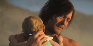 In foto Norman Reedus nel videogioco Death Stranding 2: On the Beach.