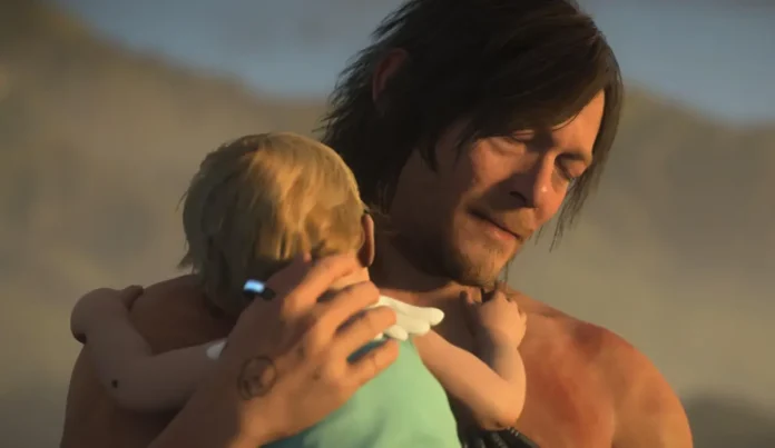 In foto Norman Reedus nel videogioco Death Stranding 2: On the Beach.
