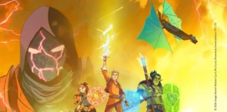 La locandina della serie animata Dragonero – I Paladini.