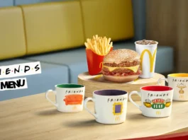 In foto le tazze del Friends Menu di Mc Donald's.