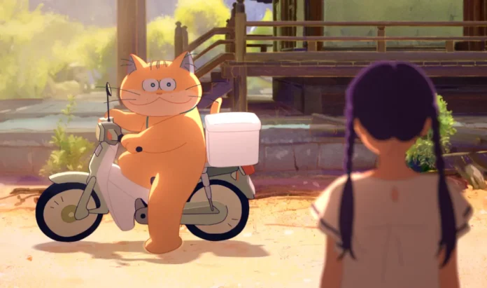 Una scena dall'anime Ghost Cat Anzu.