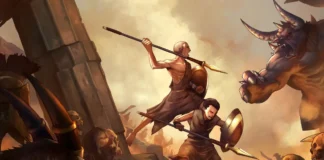 Una illustrazione del videogioco God of War: Sons of Sparta.