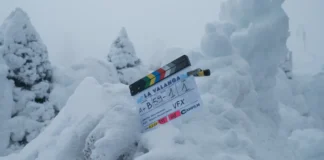 In foto il primo ciak dell'inizio delle riprese del film La valanga.