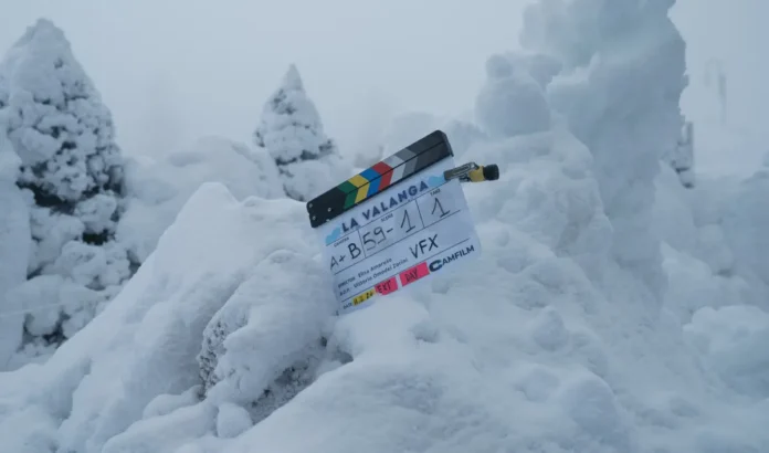 In foto il primo ciak dell'inizio delle riprese del film La valanga.