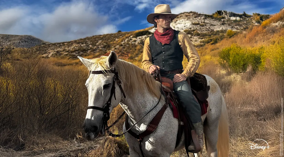 In foto il cowboy Lucky Luke nella serie Lucky Luke.