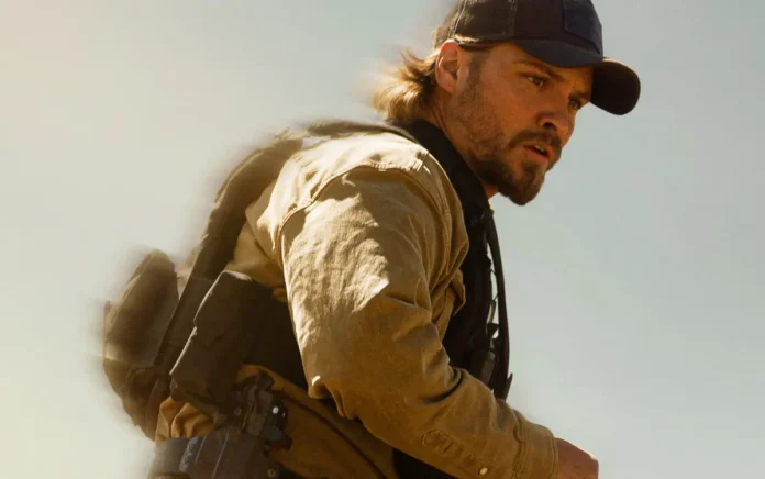 Luke Grimes nella serie Marshals: A Yellowstone Story.