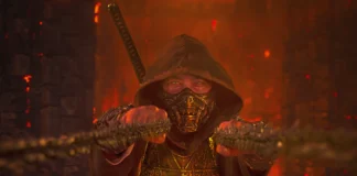 Il personaggio di Scorpion nel film Mortal Kombat II.