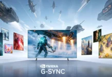 L'immagine che presenta la tecnologia Nvidia G-Sync.