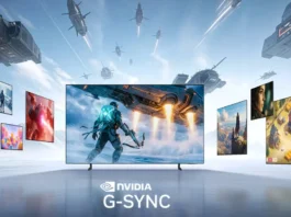L'immagine che presenta la tecnologia Nvidia G-Sync.